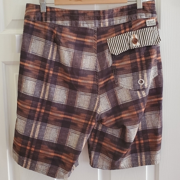 NWT 3rd & Army Mens Graphic Orange Board Shorts Size 34 - Picture 2 of 10